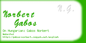 norbert gabos business card